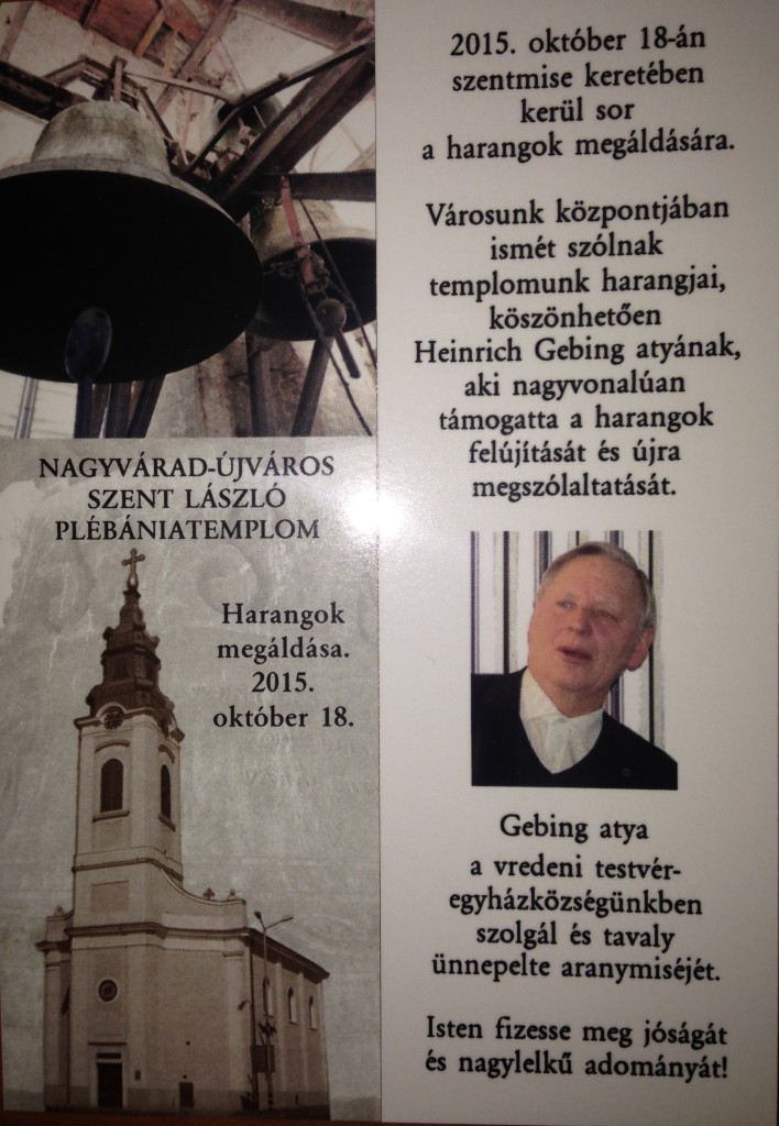 Évközi 29. vasárnap – búcsú