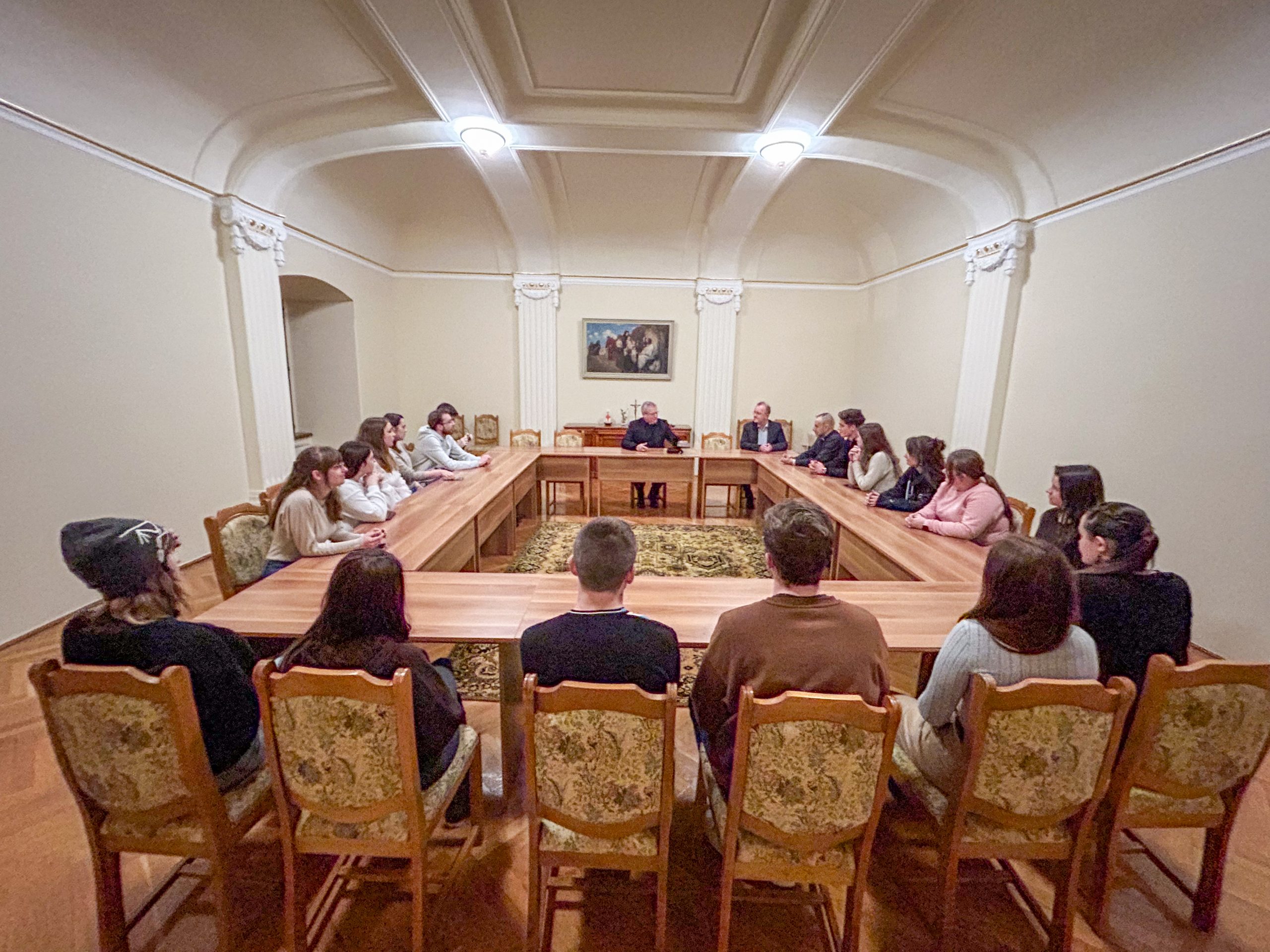 Kollégistáink látogatása főpásztorunknál