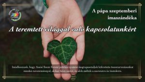 A pápa szeptemberi imaszándéka A pápa szeptemberi imaszándéka